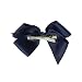 Poplico Grosgrain Bow Clip (Navy Blue)