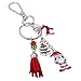 Price comparison product image Hosaire 1 Pcs Christmas Ornaments Santa Claus Pendant Keyring Christmas Tree Tassel Keychain Handbag Buckle Charms Accessories
