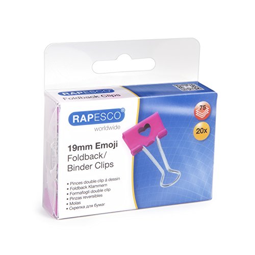 Rapesco - Caja de 20 pinzas clips de 19mm hasta 75 hojas con corazones rosas reviews Rapesco - Caja de 20 pinzas clips de 19mm hasta 75 hojas con corazones rosas