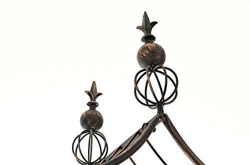 CLP Metall-Rosenbogen AURORA, 2 verschiedene Aufbau Möglichkeiten, pulverbeschichtet, sehr stabil bronze - 6