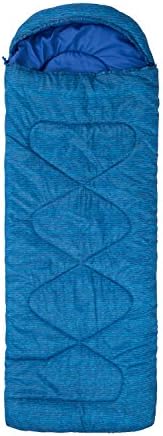 Mountain Warehouse Apex 250 Square Shaped Sleeping Bag – Two Way Zip Camping Bag, Lightweight Sleep Sack, Compact With A Stuff Bag - Ideal for Camping, Extra Guests Blue