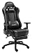 Produktbild Dowinx Gaming Stuhl Ergonomischer Büro Lehnstuhl für PC mit Massage Lordosenstütze, Racing Stil Sessel PU-Leder-E-Sport-Gamer Stühle mit Ausziehbarem Fußraste (schwarz&grau)
