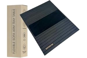 KOTONA UK, Sofa Arm Table Tray, Armchair Tray, Sofa Arm Table, Black Wood