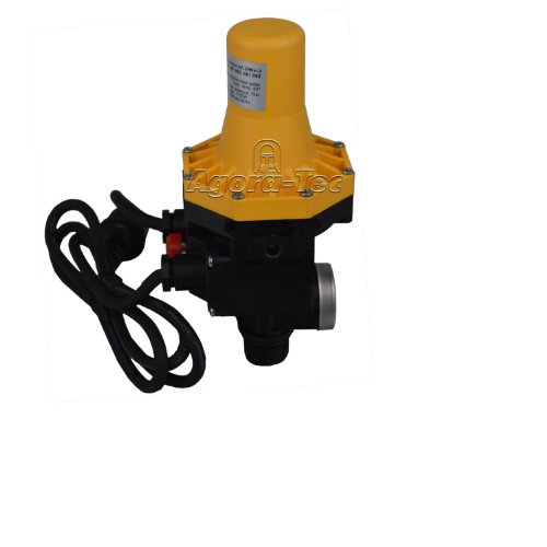 Agora-Tec Pumpen Druckschalter AT-DWv-3 mit Kabel zur Pumpensteuerung für Kreisel-, Tauch- Tiefbrunnenpumpen und Betriebsdruck von 7 bar, AT 003 001 002 - 3