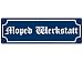 Produktbild METALLSCHILD Retro Blechschild Straßenschild MOPED WERKSTATT Garage Bastler