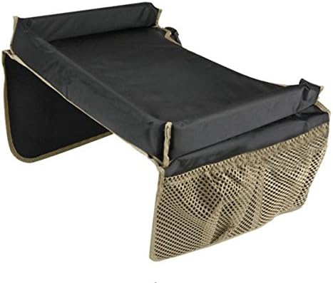 Child Seat Tray Portable Baby Out Multi-function Toy Tray for Cars, Trains, Airplanes (Black)