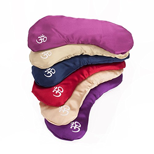 Weiches Augenkissen, dunkel-blau, Seide mit Lavendel-Leinsamen-Füllung, für Yoga, Entspannung & Meditation - 3