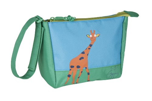 Lassig Cute Hanging Lightweight Kids Bathroom Wash bag Toiletry Travel Bag with multiple compartments, Wildlife Giraffe