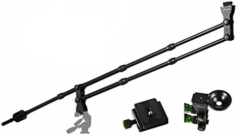 IMORDEN 6.5ft Carbon Fiber Mini Jib Arm Camera Jib Crane with COUNTER WEIGHTS(3KG), Quick Release Plate, Bowl and Carrying Bag(Environment-friendly)