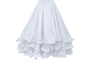 Leemiman Falda de gasa de danza del vientre para mujer, traje de baile del vientre dividido de un lado, falda larga tribal,