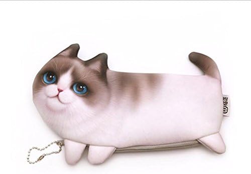 Kawaii Pencil Case Novelty Cat Flannel School Supplies Bts Stationery Gift Estuches School Cute Pencil Box Pencil Bag A
