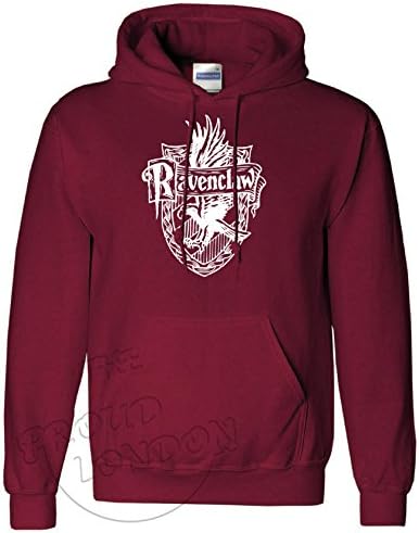 RAVENCLAW Logo Unisex Hoodie - Harry Potter inspired, Hogwarts Houses (Medium, Burgundy)