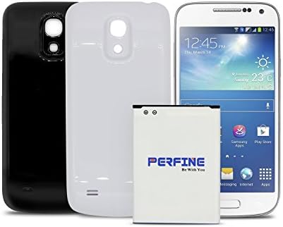 Perfine 3800mAh Extended Battery For Samsung Galaxy S4Mini i9190 With Back Case Cover Case