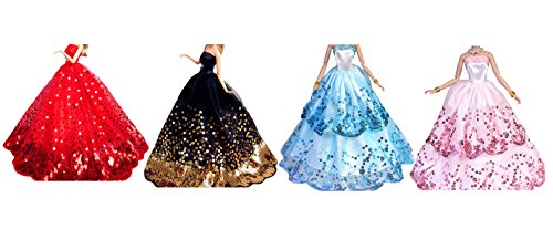 OurKosmos® Splendida partito Handmade abito Vestiti & abiti da sposa accessori bambola Doll-4PCS