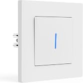 BSEED Wall Switch with Claws, Switch Switch with LED Indicator, 1 Gang 2 Way, Light Switch with Matte PC Frame, Easy to Insta