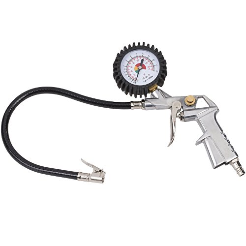 1.100 Watt Kompressor Spiralschlauch und Reifenfüller im Set – 1,5 PS, 8 bar, 6 Liter Tank – Art. Nr. POWX1721 + Zubehör - 4