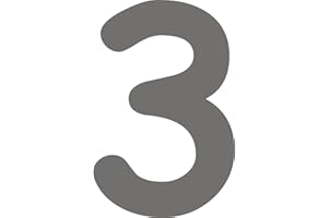 Kleckerliese Alphabet Zahlen Ziffern 28cm selbstklebende Aufkleber Wandtattoo Wanddekoration Kinderzimmer STICKER 3 - Höhe 28cm, Farbe Dunkelgrau