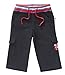 Piccalilly Organic Cotton Navy Boys Red Ribbed Trousers
