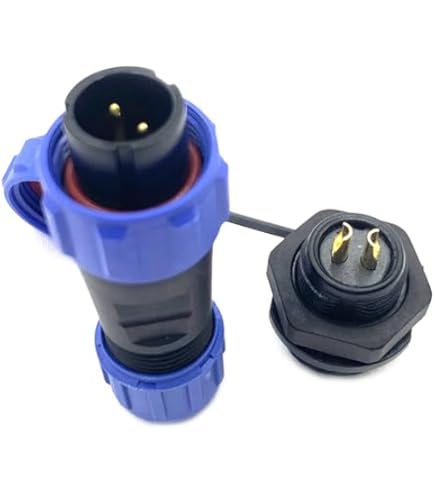 Elecbee Aansluitstekker, luchtvaartstekker, SP13, IP68, 2-polig, 2-pins, waterdichte stekker en bus, satellietkabelconnector, gebruikt voor buitenlampen
