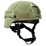 Materiales de alta calidad: el casco táctico está hecho de plásticos de ingeniería mixtos. Tiene una fuerte resistencia al impacto, no se daña fácilmente y es lo suficientemente resistente para proteger la cabeza.