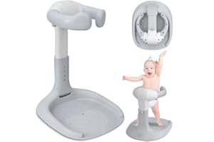 FTJKGH Pieghevole Supporto Doccia Bambini in Piedi - Nessuna Installazione Necessaria - Regolabile Supporto Doccia Neonato con Base Antiscivolo per 10-24 mesi Neonato, per Bambini Alzarsi in Piedi