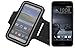Produktbild K-S-Trade Für HTC One A9 Neopren Jogging Armband Sportarmband Oberarmband schwarz für HTC One A9 mit Reflektor Streifen. Fitness Lauf Armband