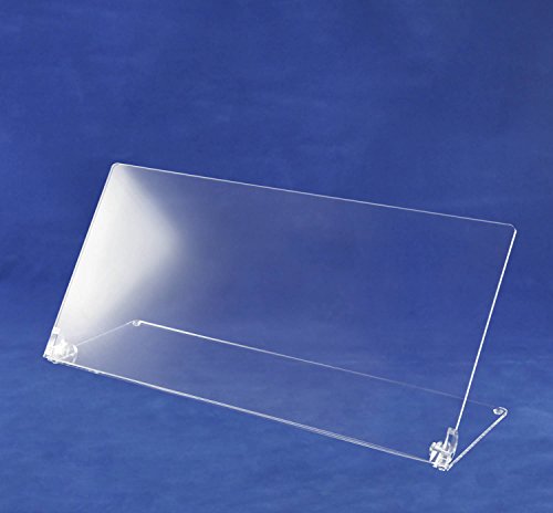 Hansen Spuckschutz Gastronomie / Thekenaufsatz / Greifschutz / Hustenschutz / Niesschutz / Hygieneschutz / Diebstahlschutz aus Acryl / Acrylglas (Plexiglas); L-Form klappbar; Größe 80 cm - 2