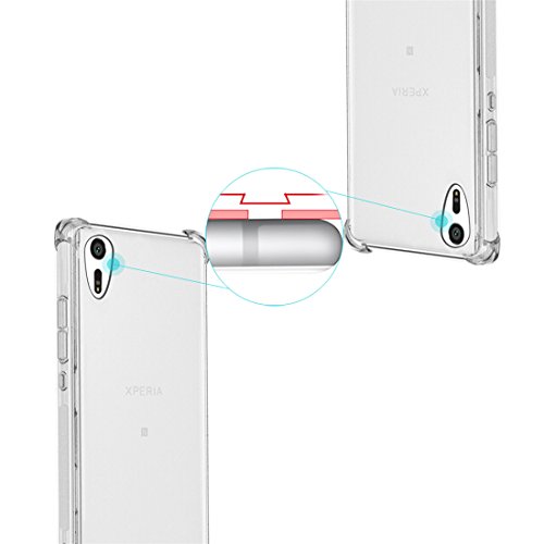 Wrcibo Sony Xperia XA1 Ultra TPU Suave Funda Transparente TPU Cascara Protectora Superior a La Silicona Parachoques Case Ultra-delgado Shock-Absorci  n Anti-Ara  azos