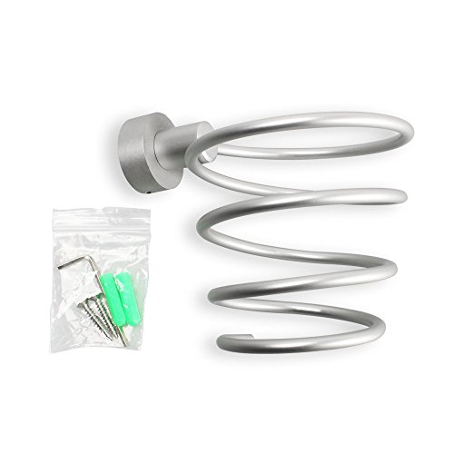 acmetop Fön Halter Wandhalterung, Edelstahl massiv Aluminium – Original Silber - 7