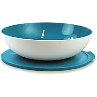 Tupperware Allegra 1,5 L dunkeltürkis weiß Schale Schüssel Servierschale 34337