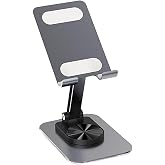Telefon Standı &Ccedil;ok Y&ouml;nl&uuml; 360&deg; D&ouml;nebilen Metal G&ouml;vdeli Ayarlanabilir ve Katlanabilir Masa &Uuml;st&uuml; Kullanımı İ&ccedil;in T&uuml;m Telefonlara 