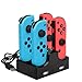 Produktbild Ladestation für Nintendo Switch 4 in 1 Ladegeräte Joy Con Controller Ladestation mit LED Anzeige