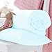 Childrens Pure 100% Cotton Cot Size Light Blue Duvet Cover Set