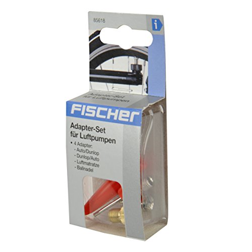 Fischer 4tlg Luftpumpen Adapter Set, Silber, One Size - 3
