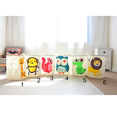 MagiDeal Haustier Desgin , Baumwoll Leinen Aufbewahrungsbeutel Aufbewahrungstasche Wäschebeutel Hamper Lagerung Eimer für Hause, Kinderzimmer,Schlafzimmer, Wohnzimmer, Bad, Spielzeug,Kleidung – Affe - 7