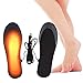 Produktbild Nuonove Heizeinlagen Schuhe, Beheizbare Schuheinlagen, Thermo-Einlegesohle, USB Winter Warm Schuheinlage, Fußwärmer, Zuschneidbar, Schwarz, Größe 40-44