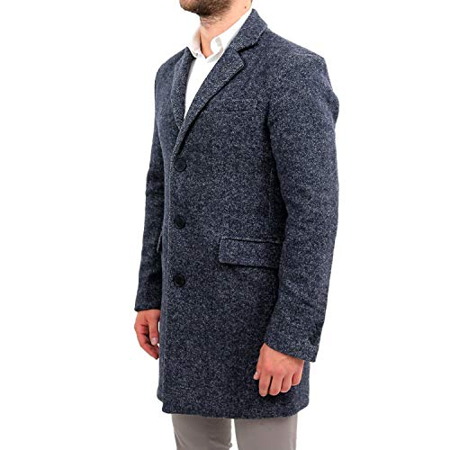 Ciabalù Herren Wolljacke Mantel Grau grau, Wolljacke, Cappotto-Lana-Grigio-CA837, Grau, Cappotto-Lana-Grigio-CA837 X-Large