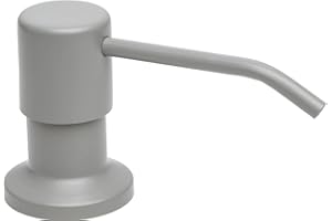 PRIMAGRAN Dispensador de Jabón para Cocina, Dispensador de Detergente Grigio para Fregaderos con Botella de 400ml Llena Desde Arriba