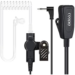 COODIO Motorola TLKR Radio Oreillette 1-Pin Professionnel Écouteur Casque Microphone [Tube Acoustique] KIT Bodyguard FBI pour Motorola TLKR Talkie Walkie Radio