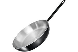 NOBILE LOVELYCARE Saltapasta alluminio 32cm professionale 7,5cm altezza manico robusto padella alta per mantecare e rosolare