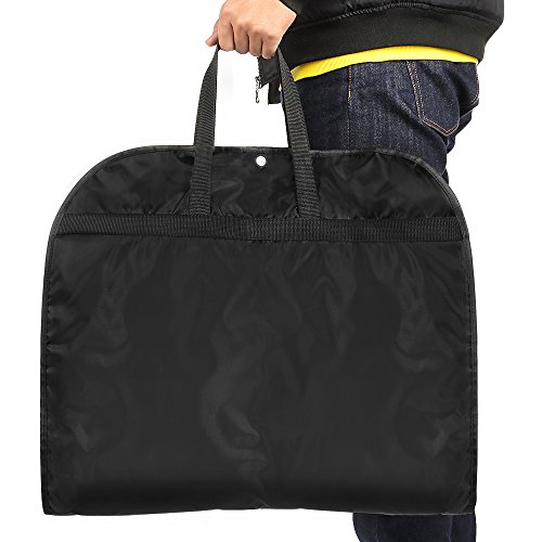 Ecooe 2 x Schwarz Kleidersack Polyester Kleiderhülle Kleiderschutz Aufbewahrung 110 × 60 cm - 6