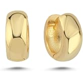 NEREZE 925 Ayar G&uuml;m&uuml;ş Gold Kaplama Tombul 15 mm Halka K&uuml;pe