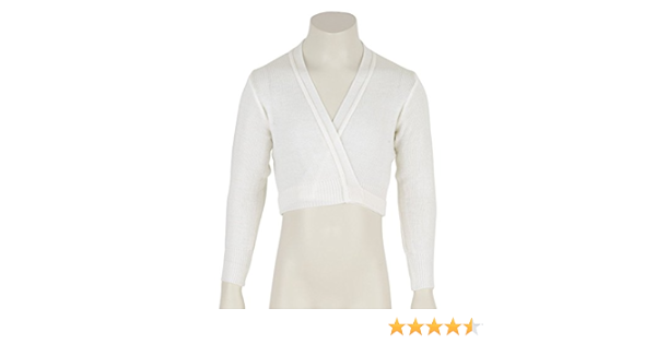 white ballet wrap cardigan