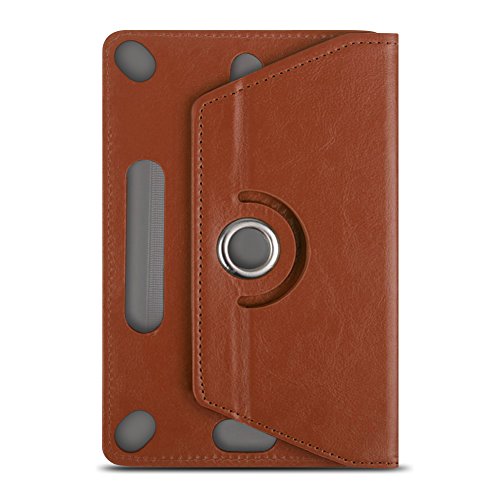 Universal Tablet Tasche mit Ständerfunktion Hülle für 10 – 10.1 Zoll Tablet von NA-Commerce Schutztasche Schutzhülle Stand Tasche Etui Cover Case hochwertige Leder-Optik Farbauswahl 360° drehbar, Farben:Braun - 7