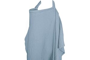 BRITECO Soft Cotton Breastfeeding Cover - Multi-Use Nursing Cover, Privacy Scarf, Car Seat Canopy, and Nursing Apron for Moms - 100% Breathable Cotton, Machine Washable