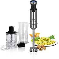 TM Electron tmpba021 - Mixeur plongeant, 2 vitesses, lames de 6 feuilles de acier inoxydable, 1200 W