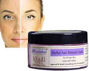 KHADI RISHIKESH Herbal Anti Blemish Removal Face Cream For Blemishes| Pigmentation|100%Auyervedic Anti blemish cream| Paraben & Sulphate Free - All skin Types -Boys & Girls And Men & Women ( 50 gm )