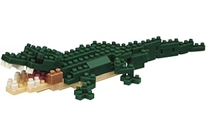 nanoblock Krokodil Konstruktionsspielzeug, NBC-319, Mehrfarbig