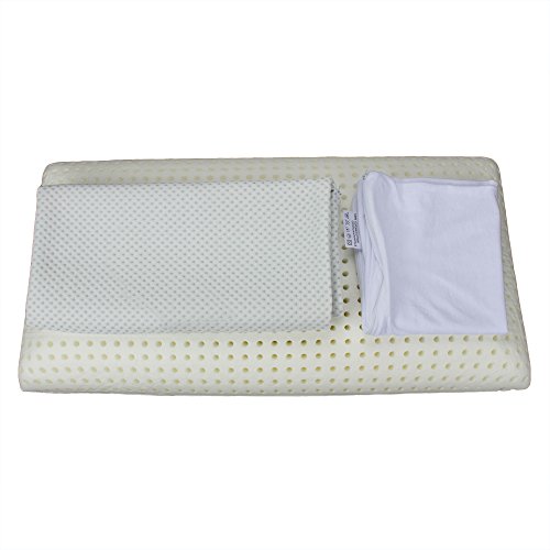 Nackenschmerzen, Migräne, Stress und Schlaflosigkeit! Orthopädisches Kopfkissen 40 x 80 x H 12 cm, Nackenstützkissen, Druckausgleichender Visco-Gelschaum. - 4