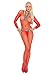 Produktbild Classic Red Long Sleeve Fishnet Bodystocking, - ROT, Einheitsgre